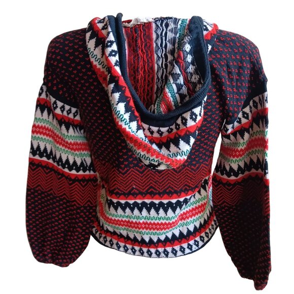 Women's Small Vintage Hooded Sweater by Monarch Knits 1970's Boho Cottage USA - Picture 2 of 7